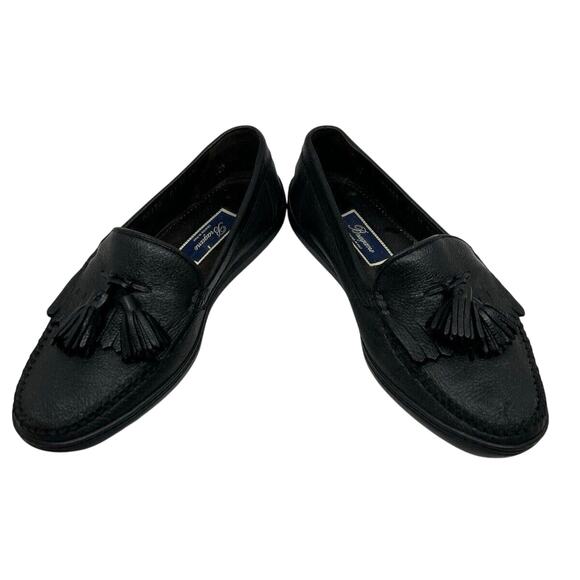 Bragano Driving Loafer Leather Tassel Shoe Men\'s 8.5M Black Made in Italy main image 8